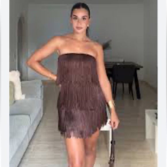 NWT ZARA VIRAL 2025 COLLECTION FRINGED STRAPLESS DRESS SIZE 
🚨FIRM PRICE - Picture 8 of 17